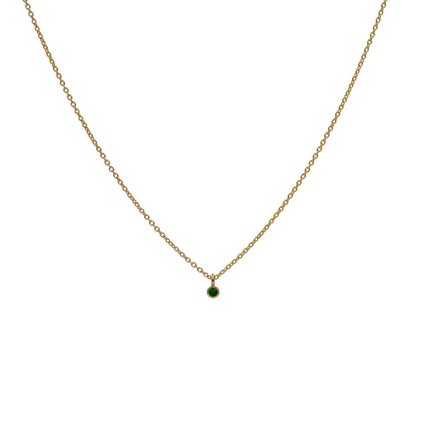 Emerald bezel necklace hot sale