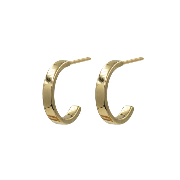 Large 14k solid top gold hoop earrings