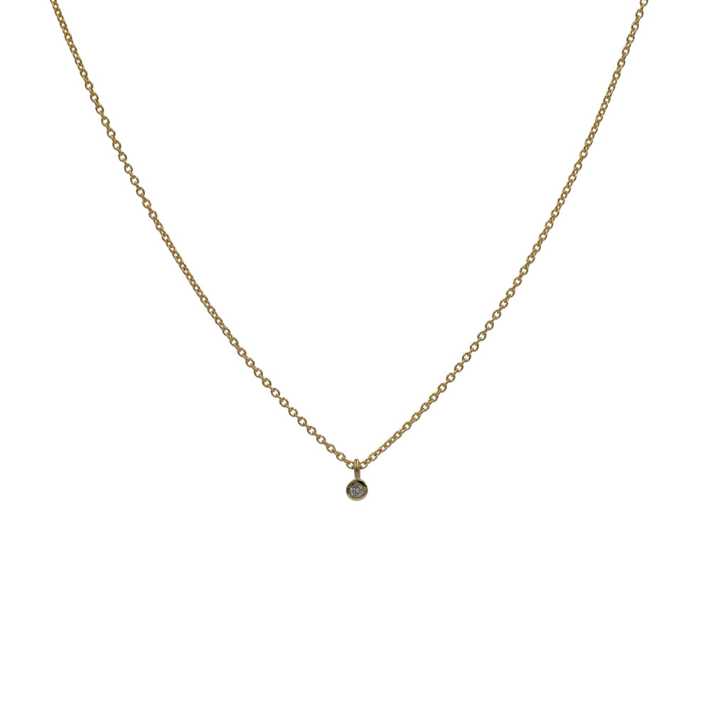 Rose gold new arrivals bezel necklace