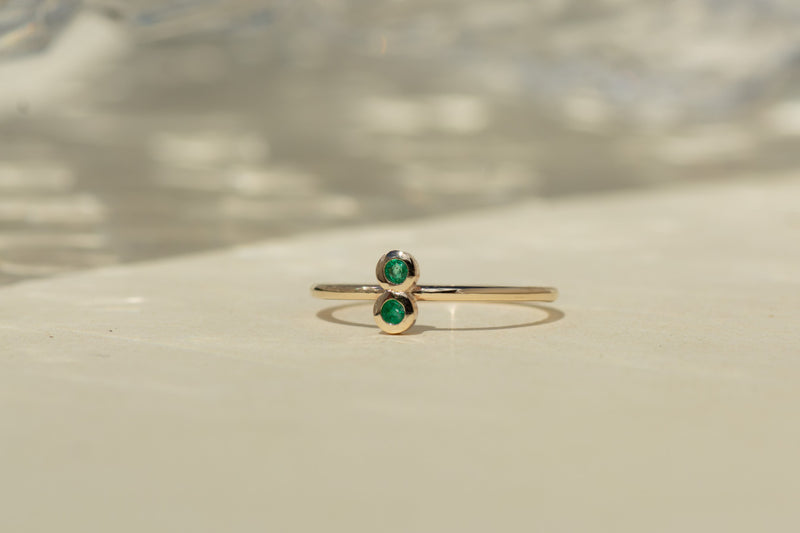 Emerald Duo Ring