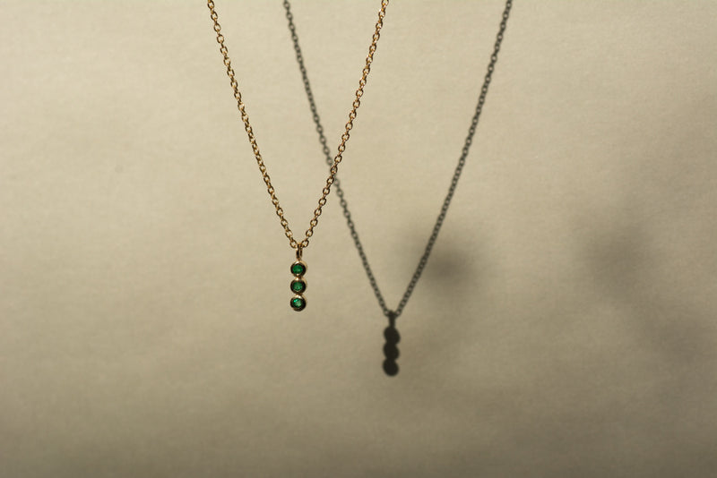 Emerald Triplet Necklace