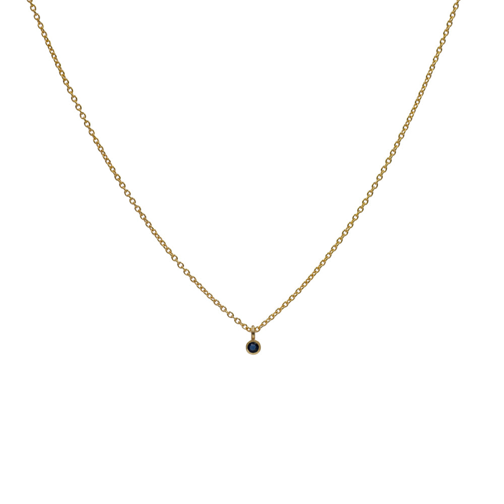 Sapphire Bezel Necklace